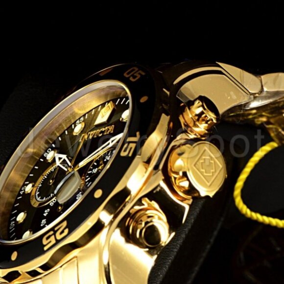 NEW Invicta Pro Diver SCUBA 48MM Black, Gold Dial Quartz - Picture 4 of 9